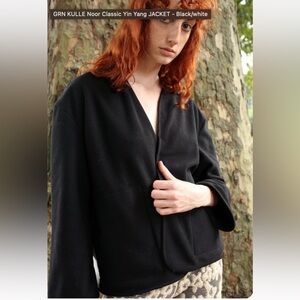 KULE Black Womens Yin Yang Cardigan Sweater small